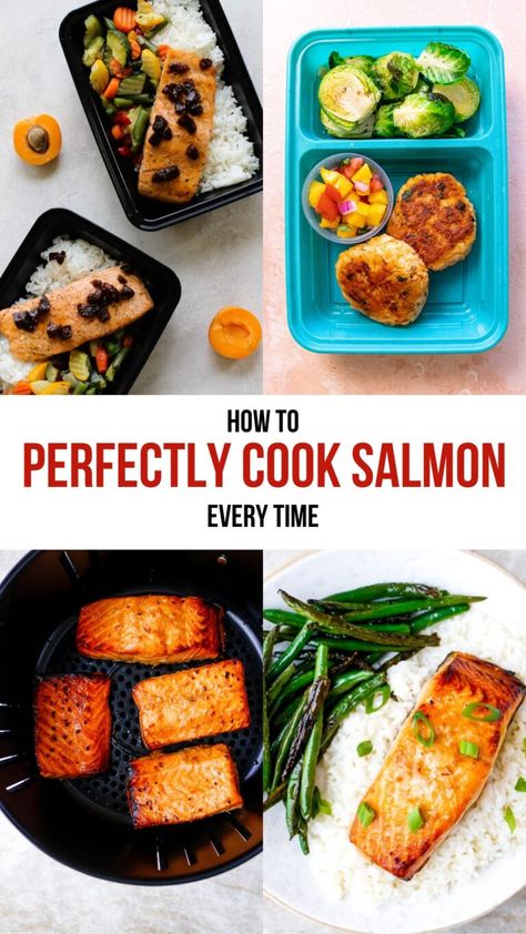 How to Perfectly Cook Salmon Every Time | Meal Prep on Fleek Salmon On The Stove, Salmon In The Air Fryer, How To Grill Salmon, Cook Frozen Salmon, Salmon In The Oven, Grill Salmon, Cook Skins, Salmon Marinade, Cook Salmon