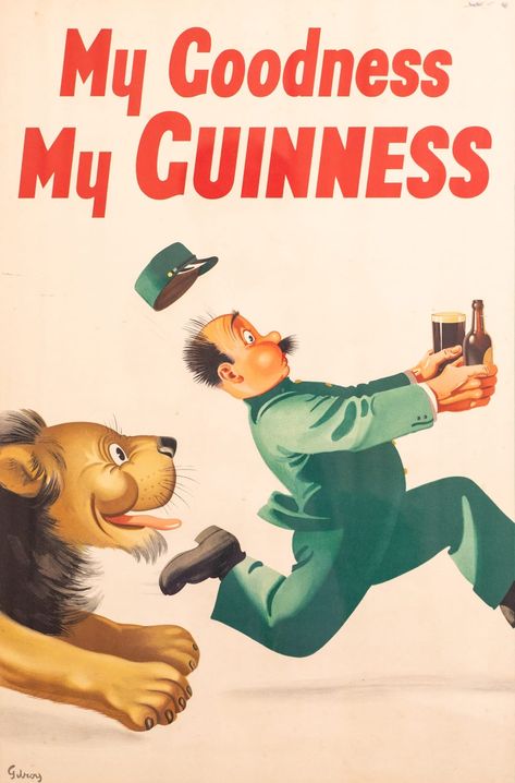 Guinness Advertising, Irish Things, Vintage Drinks, Bar Stuff, Black Stuff, Beer 101, Classic Advertising, Vintage Advertising Art, Guinness Beer