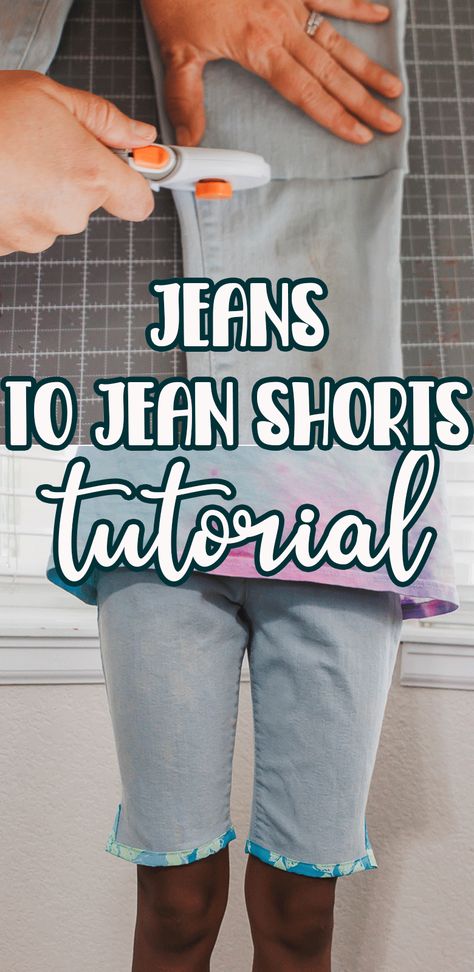 Learn how to cut your jeans and turn them into shorts. Get more life from jeans with this easy sewing tutorial to turn jeans to shorts. How To Cut Off Jeans Into Shorts, How To Cut Jeans Into Shorts, Jeans To Shorts Diy, Jeans To Shorts, Jeans Into Shorts, Bias Tape Tutorial, Shorts Pattern Free, Simple Sewing Tutorial, Summer Fun For Kids