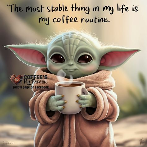 #coffeesmyfavorite Good Morning Gnomes, Morning With Coffee, Go Back To Bed, Good Morning Sayings, Morning Coffee Gif, Brain Injuries, Morning Sayings, Time For Coffee, Yoda Funny