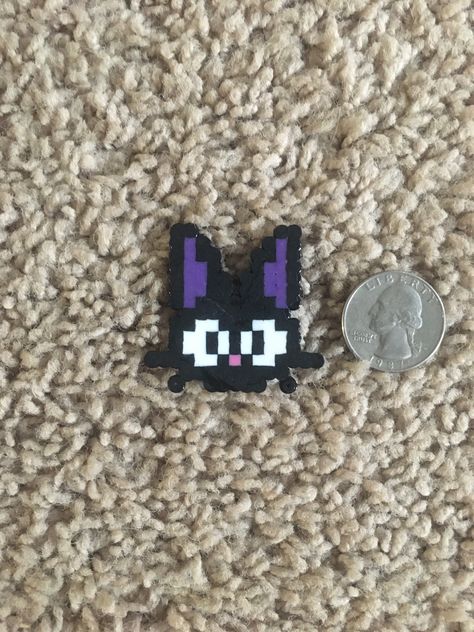 now you can have a talking magic cat! Jiji Perler Bead Pattern, Perler Bead Patterns Garfield, Spooky Month Perler Beads, Perler Bead Shaker, Squishmallow Perler, Cat Perler Beads, Alpha Crochet, Bead Things, Bead Templates