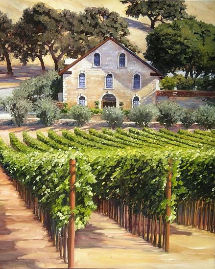 Vineyard Illustration, Vineyard Watercolor, Vineyard Painting, Vineyard Art, Illustration Map, Tuscany Landscape, Wine Vineyards, Cow Painting, Mom Art