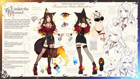 (2) Sinder 🔥 Hellhound VTuber (@SinderVTuber) / Twitter Hyanna Natsu, Vtuber Design, Character Reference Sheet, Anime Devil, Reference Sheet, Animation Artwork, Virtual Art, Funny Birds, Virtual Design