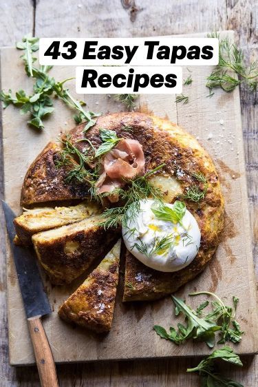 If you're throwing a party this spring, and don't want to spend the entire night in the kitchen, look no further than these tapas recipes: they're small plates of food to be shared among your guests. Most of these tapas recipes come together in no time. To get you started, we've got the dish on the best easy and authentic Spanish tapas recipes. Tapas Side Dishes, Tapas Dishes Dinner Parties, Make Ahead Tapas, Quick Tapas Recipes, Tapas Style Dinner Party, Small Tapas Dishes, Tapas Dinner Ideas, Tapas Style Dinner, Tapas Night Ideas