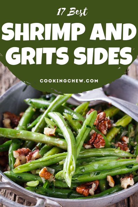 Are you planning to add some shrimp and grits to your following dinner menu? We've got 17 easy ideas for delectable shrimp and grits sides to give you that complete dining experience! Sides For Shrimp And Grits, Shrimp And Grits Side Dishes, Shrimp Side Dish, Shrimp And Cheese Grits, Easy Shrimp And Grits, Lazy Dish, Shrimp N Grits Recipe, Parmesan Green Beans, Salads To Go