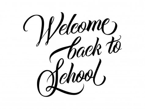 Welcome Back Lettering, Back To School Font, School Lettering, Welcome Back Letter, Calligraphy Templates, Welcome To Class, School Fonts, Welcome To School, Art Classroom Decor