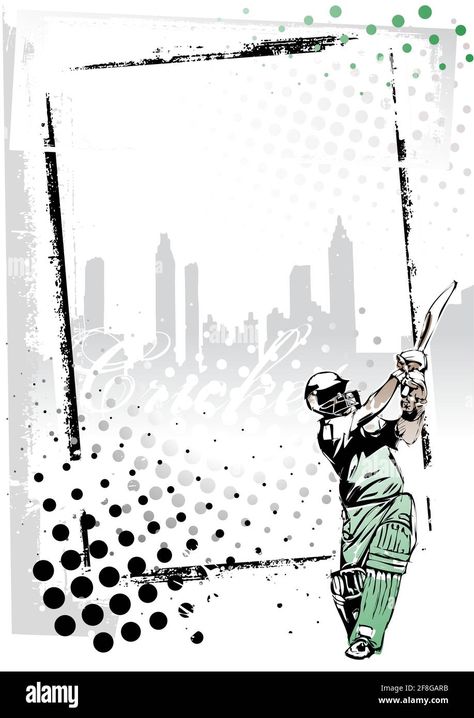 Download this stock vector: cricket poster background - 2F8GARB from Alamy's library of millions of high resolution stock photos, illustrations and vectors. Cricket Background Poster, Cricket Template Design, Cricket Ground Background Hd, Cricket Background For Editing, Cricket Background Images, Cricket Wallpapers Background, Cricket Poster Background, Cricket Banner Background, Cricket Tournament Poster Design