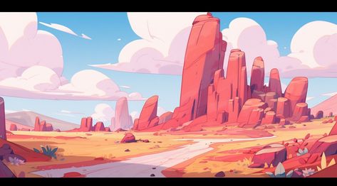 ArtStation - Backgrounds Environmental Artwork, Game Background Art, Digital Art Photography, Animation Art Character Design, Inspirational Artwork, Landscape Drawings, Cyberpunk Art, Landscape Illustration, Animation Background