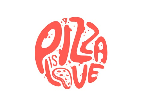 Pizza is love by Gustavo Zambelli #Design Popular #Dribbble #shots Pizza Project, Food Logo Design Inspiration, Pizza Branding, Cute Pizza, Pizza Logo, Pizza Art, Learning Logo, Pizza Design, Food Logo Design