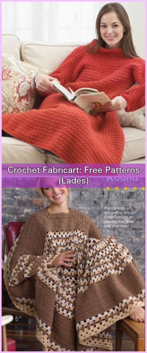 Crochet Women Snuggle Up Blankets With Sleeves Free Patterns Crochet Couch Cardigan Free Pattern, Crochet Couch Cardigan, Couch Cardigan Crochet Pattern, Crochet Snuggie Pattern, Cozy Couch Sweater Free Crochet Pattern, Crochet Blanket With Sleeves, Crochet Wearable Blanket, Afghan Patterns Crochet Free, Crochet Snuggie Pattern Free