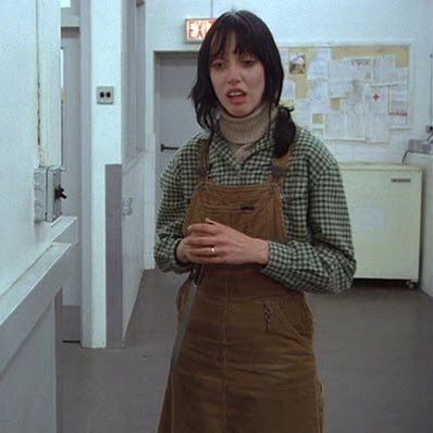 The Shining Inspired Outfit, Shelly Duvall Halloween Costume, The Shining Cosplay, The Shinning Costume Halloween, Shining Couple Costume, Indie Movie Halloween Costumes, The Shining Outfits, Female Horror Movie Characters Costumes, Shelly Duvall The Shining Costume