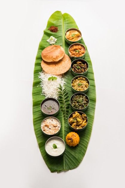 Banana Leaf Food, Delicious Food Image, Big Banana, Advert Design, Indian Meal, Plantain Leaves, Food Platter, Pack Lunch, Food Platters