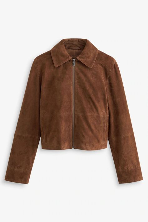 Buy Brown Suede Cropped Jacket from the Next UK online shop Autumn Jackets Women, Suede Jackets For Women, Women Jackets Winter, Suede Jacket Outfit, Suede Jacket Women, Autumn Jacket, Brown Suede Jacket, Suede Coat, Fall Coat