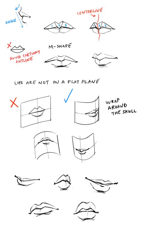 Mouth References, Draw Lips, Visual Library, Manga Tutorial, Mouth Drawing, Anatomy Tutorial, Casual Art, Human Anatomy Drawing, 얼굴 그리기