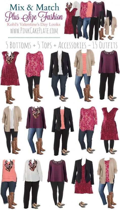 Plus Size Capsule Wardrobe, Mode Tips, Plus Size Fall Outfit, Travel Clothes Women, Plus Size Fashion For Women, Look Plus, Curvy Fashion, Pink Fashion, Mix Match