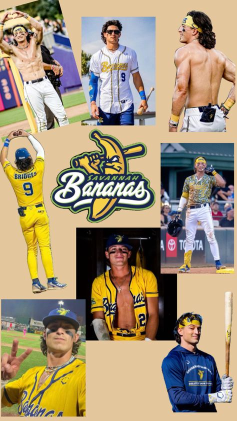 Noah Bridges, Savannah Banana, Savannah Bananas, Banana Wallpaper, Banana Party, Baseball Wallpaper, Baseball Guys, Baseball Boys