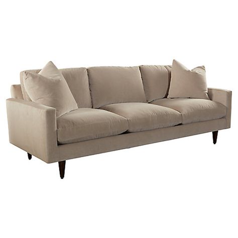 Oslo 92" Sofa, Taupe Velvet Sofa Taupe, Stylish Home, One Kings Lane, Outdoor Sofa, Home Furnishings, Couch, Outdoor Furniture, Velvet, Sofa