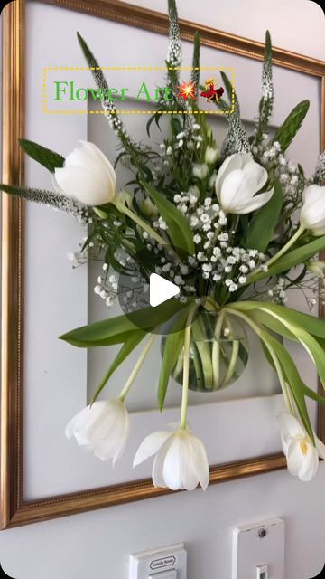 Shari Cooper on Instagram: "Super Cute Wall Art, Flowers in a Vase that are attached by a nail in the canvas💥The vase has a hole in the back at the top to attach. Just remove the vase every other day and change the water. 😁#share #flower #wallflower #flowerart #diy #diyframe #discoqueen_58 #homedecor #walldecor #frame" Wall Art Flowers, Cute Wall Art, Flowers In A Vase, Art Flowers, Diy Frame, May 21, Diy Flowers, Flower Wall, Fresh Flowers