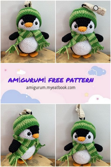 Free Crochet Pattern Penguin, Amigurumi Penguin Free Pattern, Crochet Penguin Pattern Free, Penguin Amigurumi Free Pattern, Crochet Penguins, Diy Crochet Ornaments, Crochet Penguin Pattern, Crochet Baby Doll, Amigurumi Penguin