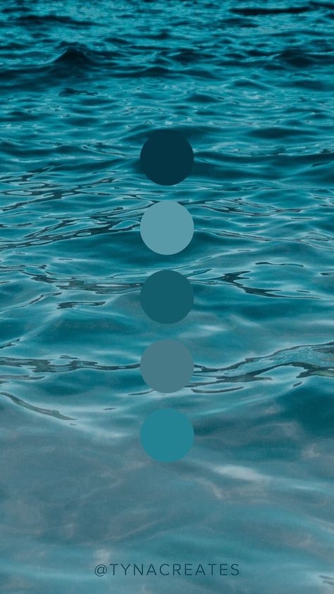 Ocean Blue Color Palette, Ocean Color Palette, Ocean Blue Color, Colors Aesthetic, Blue Color Palette, Paint Color Schemes, Ocean Colors, Branding Ideas, Brand Color Palette