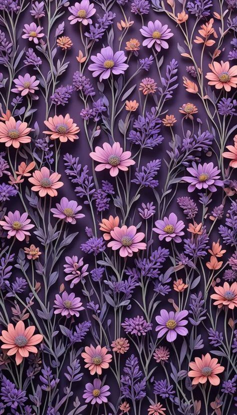 Purple Hippie Aesthetic, Phone Wallpapers Vintage, Disney Pop Art, Cute Backgrounds For Iphone, Qhd Wallpaper, Vintage Flowers Wallpaper, Iphone Wallpaper Pattern, Cute Flower Wallpapers, Flower Stencil