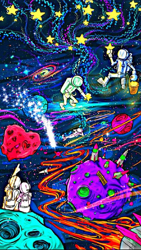 Download Cosmic Theater wallpaper by Z7V12 now. Browse millions of popular acid wallpapers and ringtones on Zedge and personalize your phone to suit you. Browse our content now and free your phone Psychadelic Art Space, Happy Art Drawing, Trippy Space Art, Trippy Pics, Planet Drawing, Space Drawings, Psychadelic Art, Doodle Tattoo, Planets Wallpaper