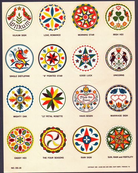 Pennsylvania German Folk Art, Pa Dutch Folk Art, Pa Dutch Hex Signs, Pennsylvania Dutch Folk Art, Hex Signs Pennsylvania Dutch, Symbol For Joy, Irish Folk Art, Pennsylvania Dutch Hex Signs, Dutch Hex Signs