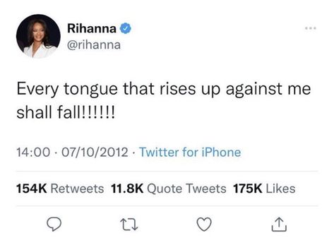 Rihanna Tweet, Rihanna Quotes, Quotes On Twitter, Comforting Bible Verses, Entertaining Quotes, I Lose, Christian Bible Quotes, Believe In God Quotes, Good Quotes For Instagram