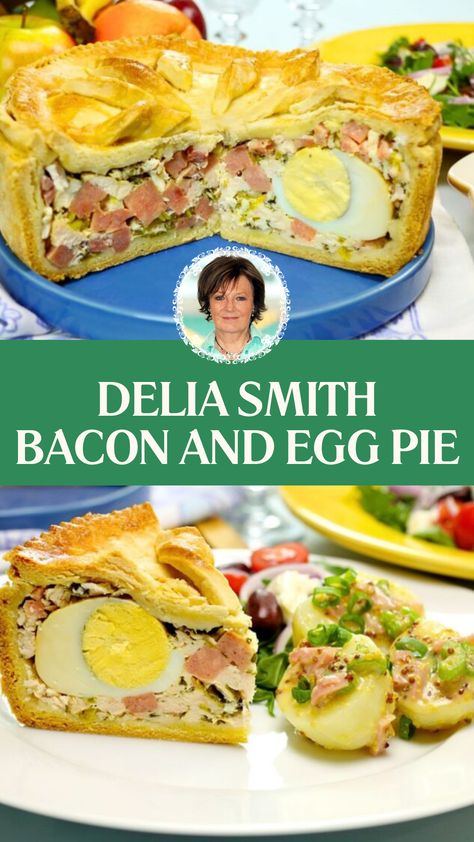 Delia Smith Bacon And Egg Pie Bacon Egg And Cheese Danish, Bacon Egg And Cheese Pastry Pioneer Woman, Bacon And Egg Pie, Bacon Pie Recipe, Egg And Bacon Pie, Delia Smith, Egg Pie, Bacon Egg Pie Nz, Bacon Egg And Cheese