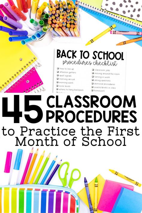 Discover four teaching tips to ease the stress of the first few weeks of school! Receive guidance on organizing your classroom and fostering a sense of community during back to school. Learn how to effectively prep and plan for the first week using FREE planning templates. Ensure you cover all necessary classroom procedures with a FREE back-to-school checklist for successful classroom management. Dive in for more details and claim your two FREEBIES! Teaching Classroom Procedures, School Procedures, Ideas For Back To School, Effective Classroom Management, Back To School Checklist, Teaching Boys, Classroom Management Plan, School Checklist, Teaching Second Grade