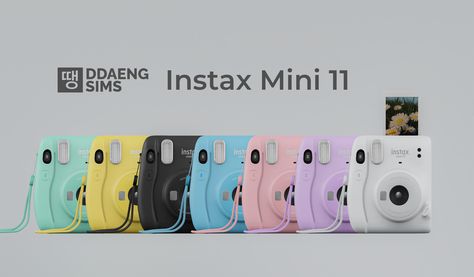 Sims 4 Instax Mini 11 Camera | ddaengsims Cc Camera, Instax Mini 11, Free Sims 4, Sims 4 Collections, Sims 4 Build, Best Moments, Sims Mods, Instax Mini, Sims 4 Cc