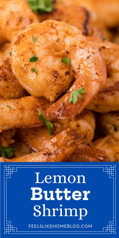 Smoked Lemon Butter Shrimp, Lemon Butter Shrimp Recipes, Shrimp With Old Bay Seasoning, Shrimp Marinade Recipes, Buttered Shrimp, Oven Baked Shrimp, Small Shrimp Recipes, Lemon Butter Shrimp, Lemon Shrimp Recipes