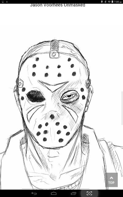 Drawing Ideas Easy Scary, Micheal Myers Drawings Easy, How To Draw Jason Voorhees, Jason Voorhees Drawing Pencil, Jason Voorhees Drawing Easy, Jason Voorhees Sketch, Freddy Krueger Sketch, Jason Voorhees Pumpkin Painting, Jason Drawing Friday The 13th