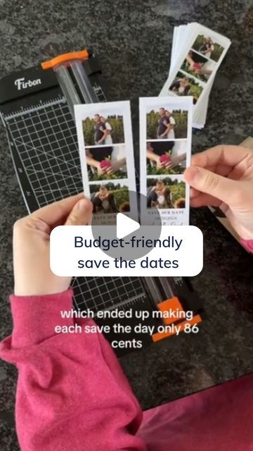 Honeyfund on Instagram: "Save the dates under 86 cents a piece? Yes please. ✔️⁣
⁣
DIY a polaroid strip-style save the date in Canva for a unique look that's super budget-friendly.⁣
⁣
🎥: TikTok/annabelle.bovee⁣
⁣
⁣
#weddingDIY #savethedates #weddinginvites" Easy Save The Dates Diy, Save The Date Canvas Ideas, When To Send Out Save The Dates, Cheap Save The Date Ideas, Save The Date Magnets Diy, Photo Strip Save The Date, Diy Save The Date Ideas, Fun Save The Date Ideas, Unique Save The Date Ideas