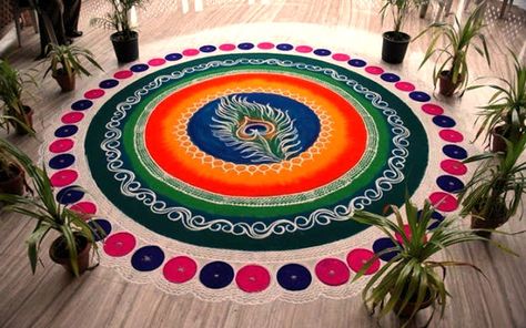 Deepawali Rangoli, Diwali Rangoli Easy, Rangoli Idea, Rangoli Peacock, Best Rangoli Designs, Rangoli Drawing, Best Rangoli, Happy Diwali Rangoli, Best Rangoli Design