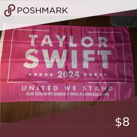 Taylor Swift Flag / Banner Taylor Swift Flag, United We Stand, Flag Banner, Christmas List, Taylor Swift, Swift, Flag, The Unit, Songs