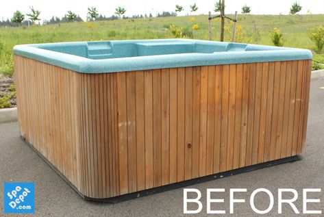 Go to the webpage above  click the highlighted tab for additional   - hot tubs and jacuzzis Tub Surround Ideas Diy, Hot Tub Surround Ideas Diy, Tub Skirt, Tub Surround Ideas, Wooden Hot Tub, Tub Paint, White Wash Stain, Hot Tub Time Machine, Hot Tub Surround