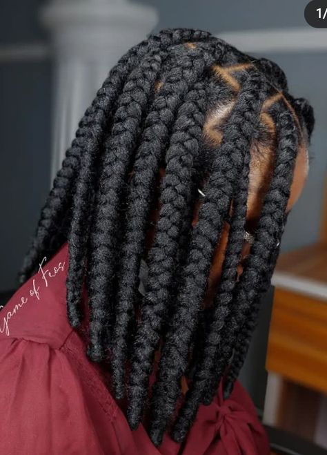 Box Braids Big, Braids Big, Braids Black Women, Individual Braids, Short Box Braids Hairstyles, Big Braids, Short Box Braids, Hair Adviser, Goddess Braids Hairstyles