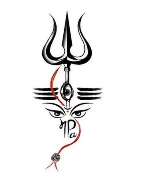 Om With Rudraksh Tattoo Design, Trishul Drawing, Mahadev Tattoo, Ma Tattoo, Tattoo Design For Hand, Meaningful Tattoo Quotes, Band Tattoo Designs, Om Tattoo, Shiva Tattoo Design