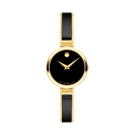 Shop Women's Ceramic Watches | Movado Black Museum, Black Bangle, Movado Watch, Ceramic Watch, Bangle Watches, Stainless Steel Bangles, Jewelry Clasps, Iconic Design, Diamond Watch