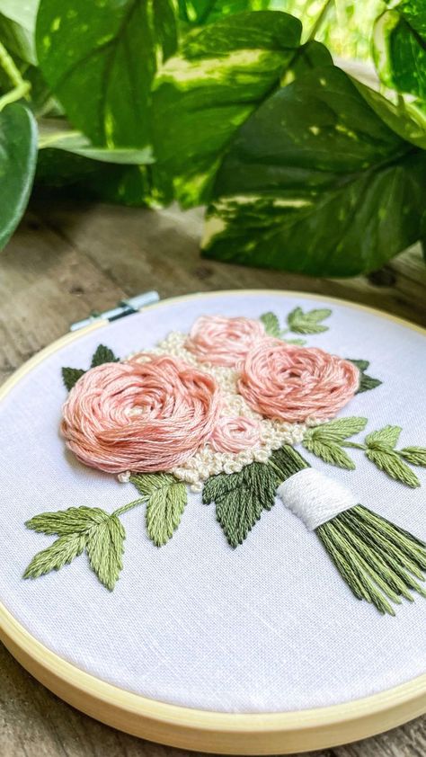 Hannah | Embroidery sfchoops on Reels | Minnz Piano · Sweet Nothing Wheel Rose Embroidery, Embroidery Tutorial, Short And Sweet, Rose Embroidery, Save For Later, Embroidery For Beginners, Embroidery Kit, Sweet Nothings, Embroidery Tutorials