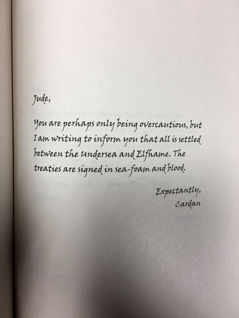 Sorry it's sideways. It's from the Queen of Nothing B&N Queen Of Nothing Letters, Queen Of Nothing Cardan Letters, The Queen Of Nothing Letters, S Letters, Holly Black Books, Queen Of Nothing, Favorite Book Quotes, Holly Black, Ya Books