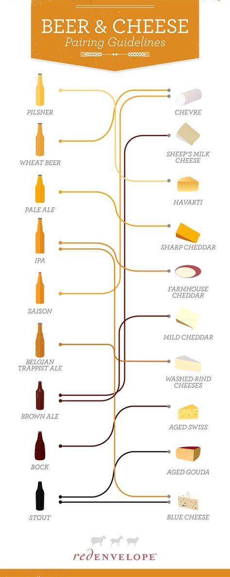 beer cheese pairing infographic Beer Tasting Parties, Types Of Beer, Beer Pairing, Cheese Pairings, Cheese Party, Wheat Beer, Beer Cheese, Burger Bar, Tasting Party