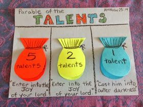 Children's Bible Lessons: Lesson - Parable Of The Talents Bible Study Crafts, Parable Of The Talents, Children's Church Crafts, Bible Activities For Kids, Orange Circle, Bible Story Crafts, Sunday School Kids, Sunday School Crafts For Kids, Bible School Crafts