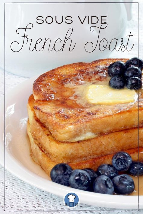 This sous vide French toast recipe makes soft, pillowy, delicious yumminess! The sous vide technique makes this breakfast treat tastier than traditional methods. #sousvide #sousviderecipes #breakfast #sousvidefrenchtoast #breakfastrecipes #frenchtoast Sous Vide Dessert, Instant Pot Sous Vide, Prepare Breakfast, Sous Vide Recipes, Sous Vide Cooking, Favorite Appetizers, French Toast Recipe, Cooking Basics, Batch Cooking