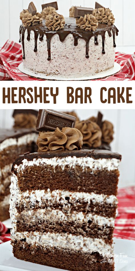 Hersey Bar Cake, Hershey Bar Cake, Hershey Bar Cakes, Hershey Cake, Chocolate Bar Cakes, Hershey Chocolate Cakes, Candy Bar Cake, Bar Cake, Hershey Bar