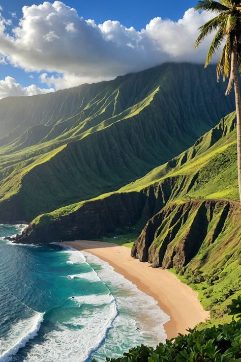 Unveiling the Enchanting Wonders of Molokai 🏝️ Molokai Hawaii, Beach Stuff, Beach Wallpaper, Sacred Places, Hawaii Island, Raw Beauty, Exploring The World, Hawaiian Islands, Crystal Clear Water