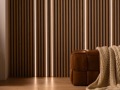 LUSTRE Warm White LED Light Kit | Naturewall SlatWall Accesories Led Wall Panels, Hallways Ideas, Outdoor Wall Panels, Waterproof Wall Panels, Kitchen Wall Panels, White Wall Paneling, Cedar Paneling, Reclaimed Wood Paneling, Boat House Interior