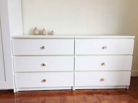 Malm 6 Drawer Dresser, Ikea Chair Makeover, Ikea Malm Chest Of Drawers, Ikea Step Stool, Malm Chest Of Drawers, Stool Makeover, Ikea Malm Dresser, Malm Dresser, Modern Chests