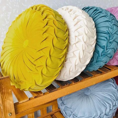 Decorative Velvet Sofa Cushions | Decorative Round Cushions Sofa - Throw Pillow - Aliexpress 3d Pumpkin, Large Couch, Pillow For Couch, Round Throw Pillows, Couch Decor, Round Chair, Couch Throw Pillows, Velvet Throw, Woven Throw